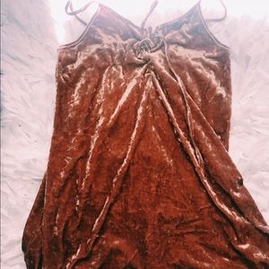 Velvet tie up cocktail dress. Forever 21